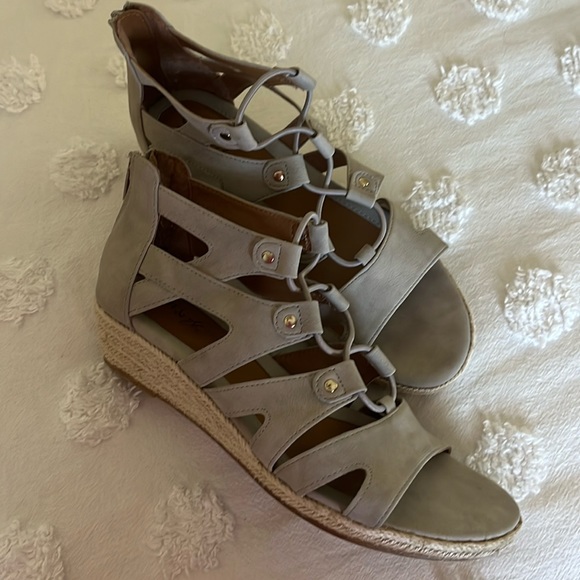 Shoes - Eurosoft by Sofft Espadrille Gladiator suede and jute wedges